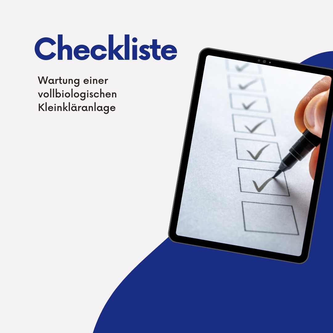 Wartung einer vollbiologischen Kleinkläranlage (KKA): Was u.a. zu beachten ist